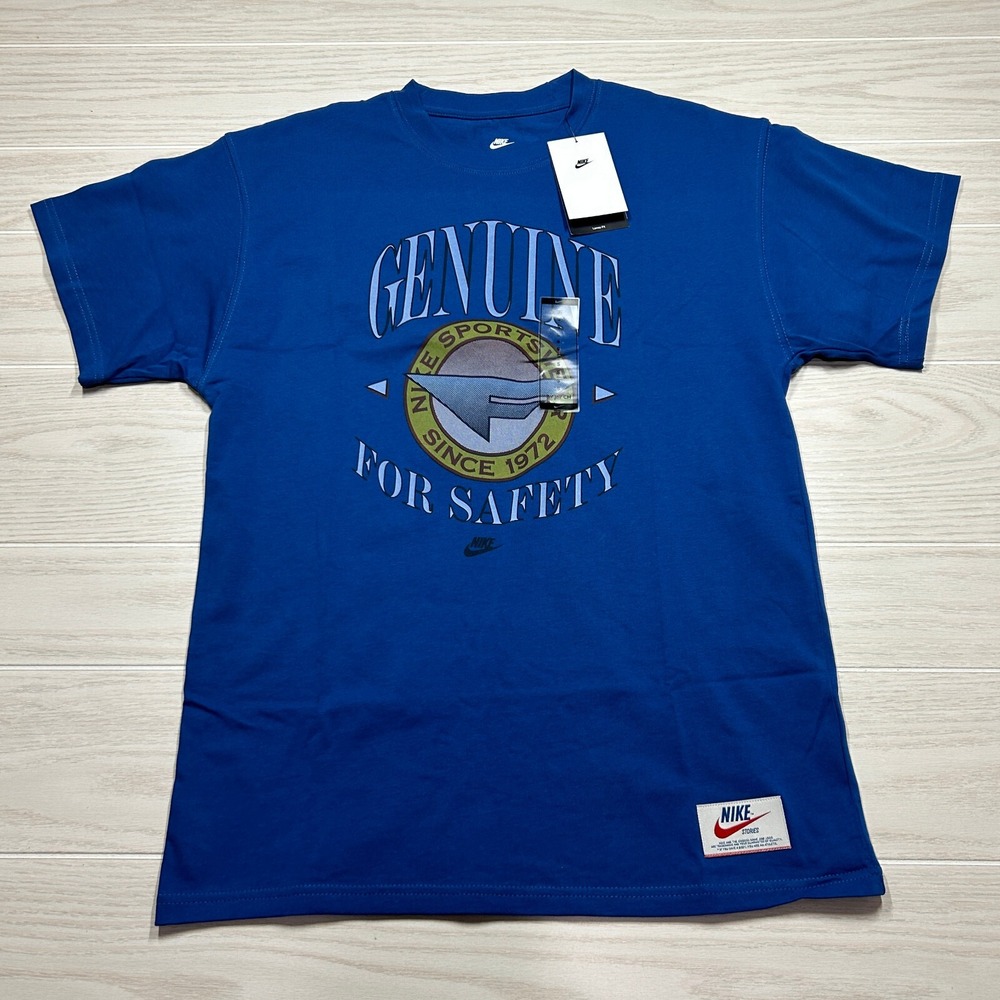 Nike Sportswear Men's Max 90 Stories T-Shirt Blue Size Small DQ3529-476